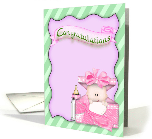 Congratulations on New Niece, Baby Girl in a Box card (888945)