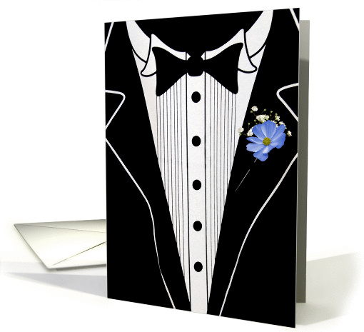 Ring Bearer request, wedding, attendant, tuxedo, tux card (889519)