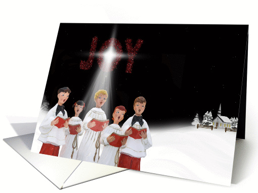 Christmas, winter, carolers, snow, holiday card (892492)