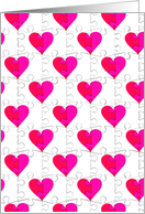 Valentine Heart Jigsaw Puzzle Pieces card