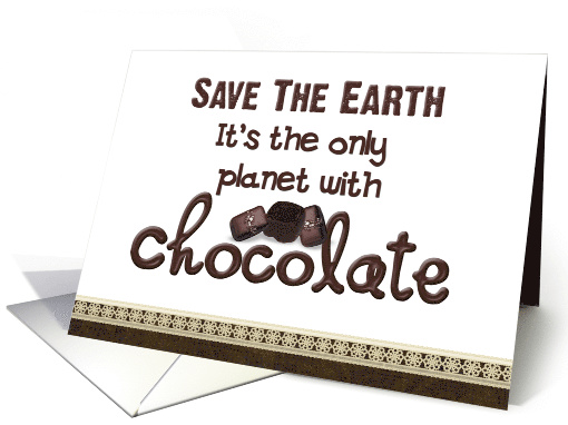 humorous chocolate quote on white with candy card (896399)