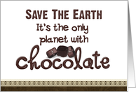 humorous chocolate quote on white with candy card