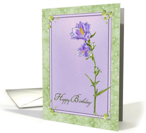 grandma, birthday, watercolor, bluebells, flower card (897559)