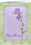 grandma, birthday, watercolor, bluebells, flower card