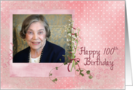 100th birthday, lily of the valley, photo card
