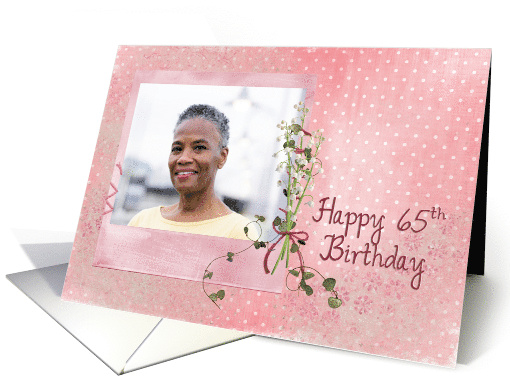 65th Birthday Lily of the Valley Photo Frame card (898017)