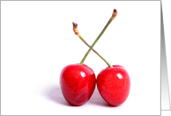 Valentine, cherry, pair, food, fruit, red card