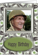 Birthday for Dad money frame photo card