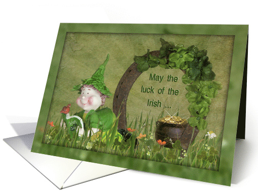 friend St. Patrick's Day Irish leprechaun with horseshoe... (900821)