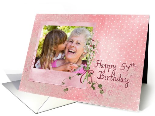 54th birthday, lily of the valley, bouquet, pink, photo card (900983)