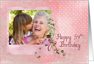 54th birthday, lily of the valley, bouquet, pink, photo card