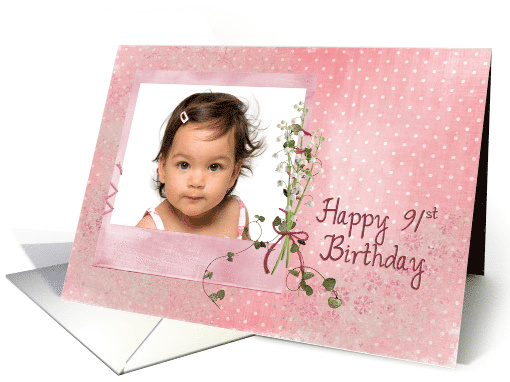 91st Birthday Lily of the Valley Bouquet Photo Frame with... (901052)