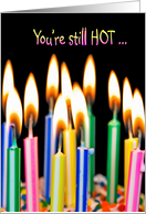birthday, cake, candle, humor card