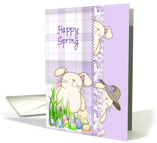 friend, spring, bunny, purple, Easter card (906680)