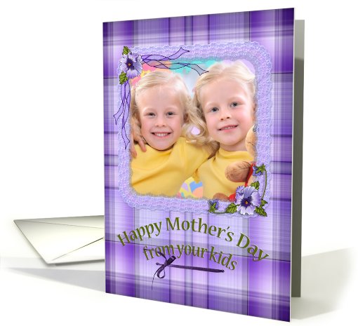 Mother's Day, pansy, photo card, purple card (907383)