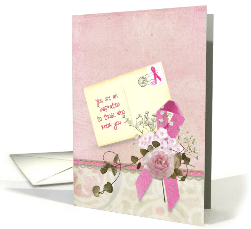 Thinking Of You for Sister, Breast Cancer Awareness Pink Ribbon card