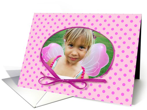 Photo card for girl's birthday party invite card (912707)