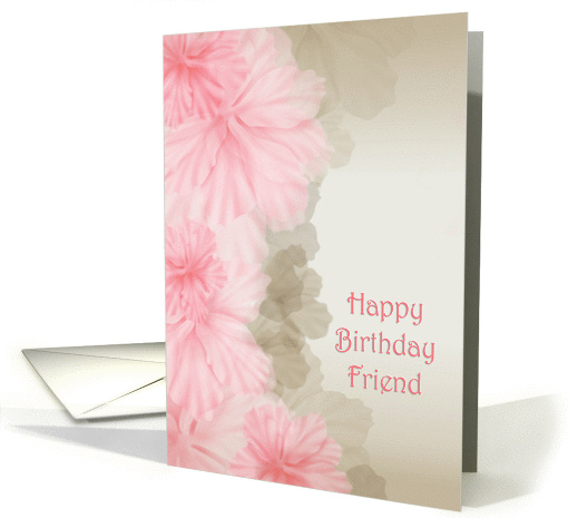 pink floral border for friend's birthday card (913479)