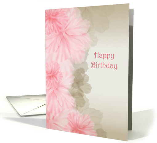 pink floral border for birthday card (913505)