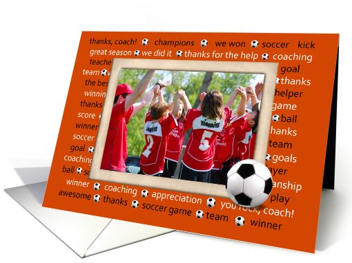 Thank You photo card for soccer coach card (916241)