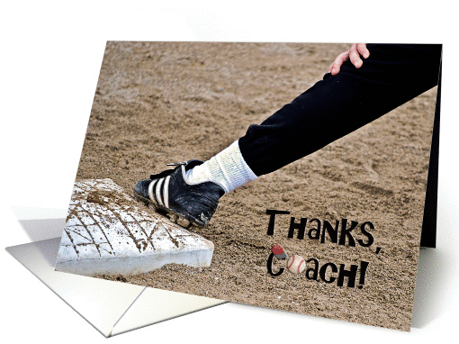 Thank You for softball coach card (916487)