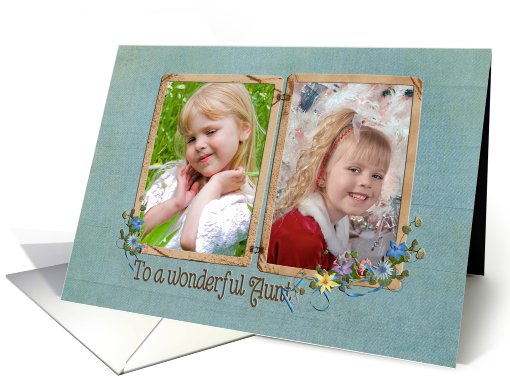 Vintage birthday photo card for Aunt card (917389)