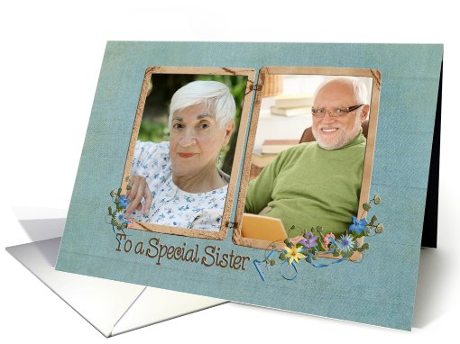 Vintage birthday photo card for Sister card (917391)