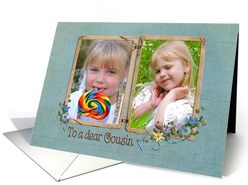 Vintage birthday photo card for Cousin card (917394)