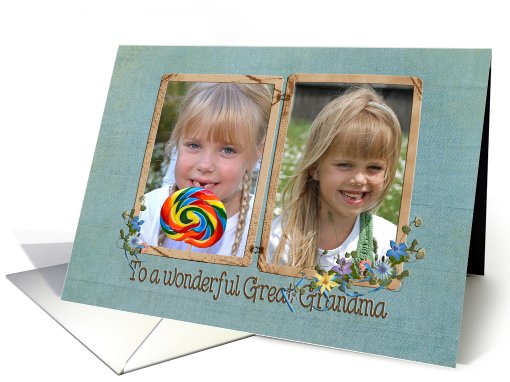 Vintage birthday photo card for Great Grandma card (917396)