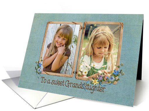 Vintage birthday photo card for Granddaughter card (917404)