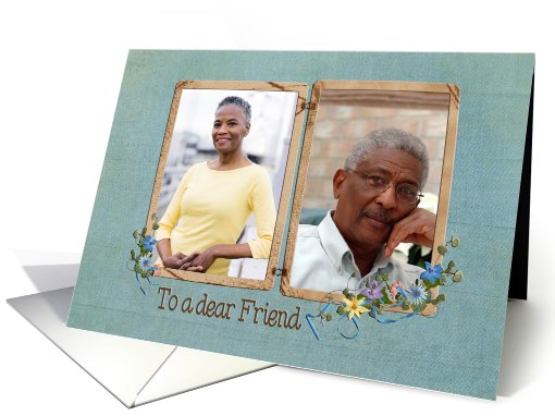 Vintage birthday photo card for Friend card (917410)