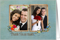Thank You photo card for wedding gift card