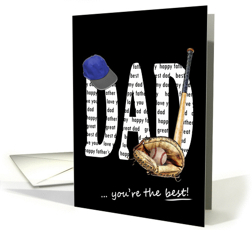 Baseball theme for Father's Day card (918020)