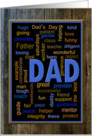 Word Collage for Father’s Day card