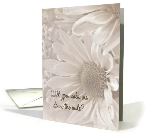 Wedding request from bride to walk down the aisle card (920009)