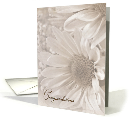 Daisy bouquet for wedding congratulations card (920010)