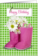 Daisy birthday bouquet for Daughter card