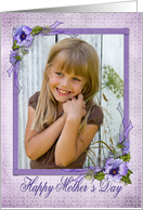 Pansy photocard for Mother’s Day for grandma card