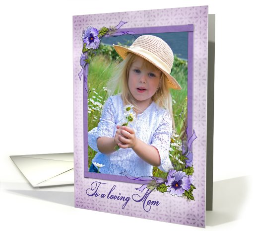 pansy photo card for Mom's birthday card (924457)
