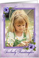 pansy photo card for Granddaughter’s birthday card