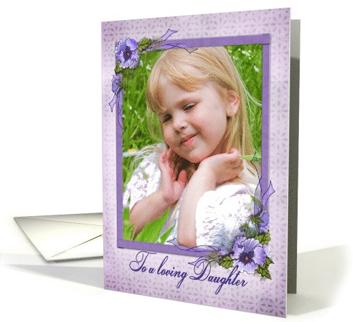 pansy photo card for Daughter's birthday card (924461)