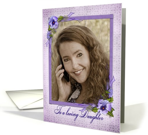pansy photo card for Daughter on Mother's Day card (924514)