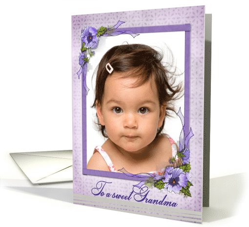 pansy photo card for Grandma on Mother's Day card (924515)