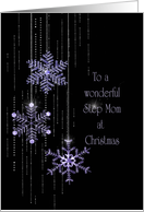 Christmas jeweled snowflakes for Step Mom card