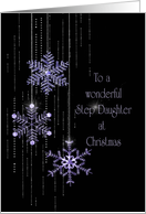 Christmas jeweled snowflakes for Step Daughter card