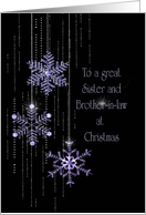 Christmas Jewel Snowflakes for Sister and Brother in law card
