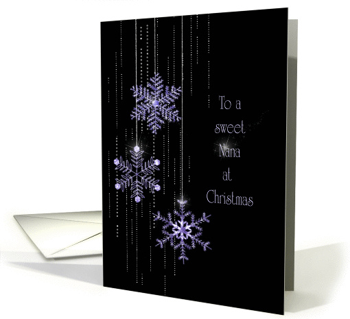 Christmas jeweled snowflakes for Nana card (925258)