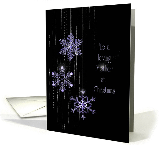 Christmas jeweled snowflakes for Mother card (925259)