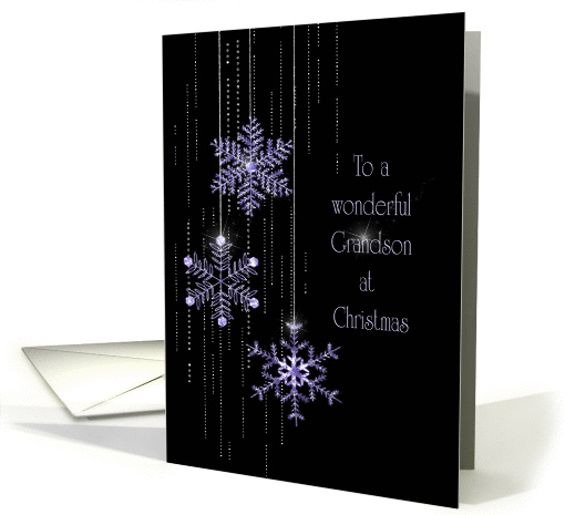Christmas jeweled snowflakes for Grandson card (925260)
