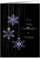 Christmas jeweled snowflakes for Granddaughter card